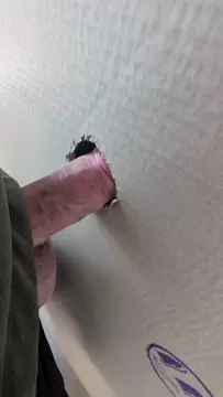 Poster: WitchyWifey – The Glory Hole Pressure Test Can His Cock Take It