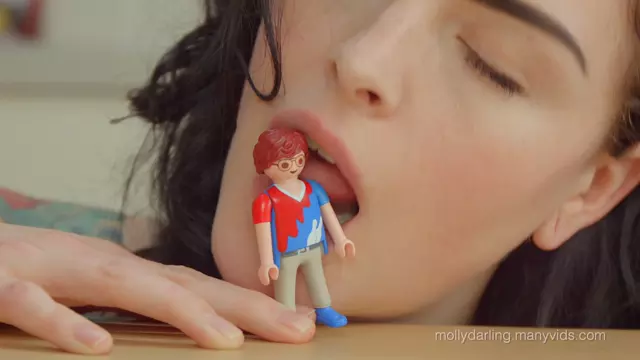 Poster: Molly Darling - Giantess Teases Small Man - Vore Fetish